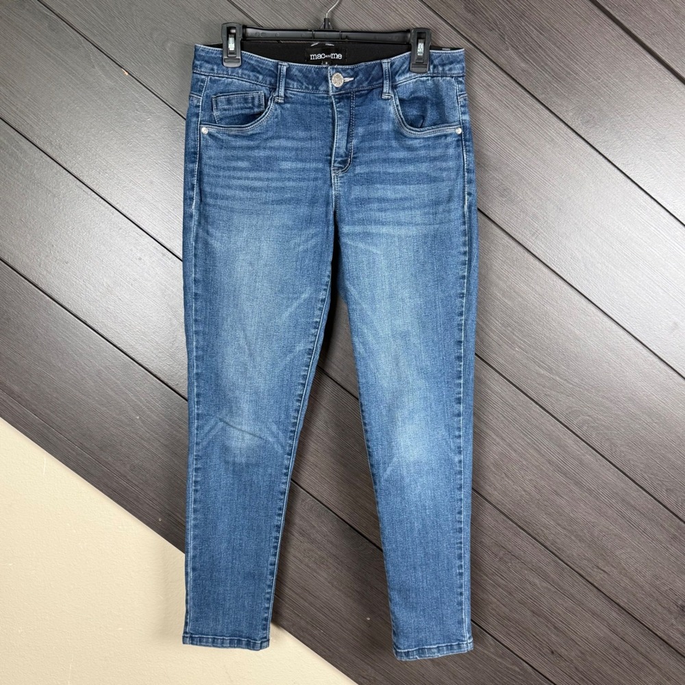 Mac And Me Women's Size 8 Skinny Jeans Medium Wash Stretch Denim Mid Rise